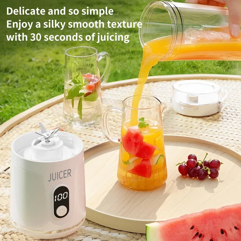 Portable Blender 600ML Electric Juicer Fruit Mixers 4000mAh USB Rechargeable Smoothie Outdoor Fresh Fruit Blender Personal Juice Oasis Select