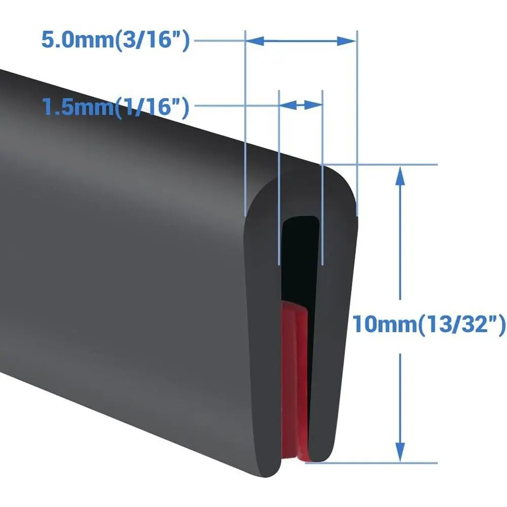New U-Shape Edge Protector Strip Trim Rubber 3 Meters Edge Trim Strip Waterproof Seal Edge Shield Oasis Select