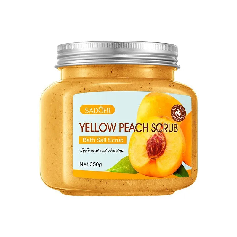 SADOER 350g Coconut Body Scrub – Walnut Shell & Glycerin Coconut Body Scrub Oasis Select Yellow Peach