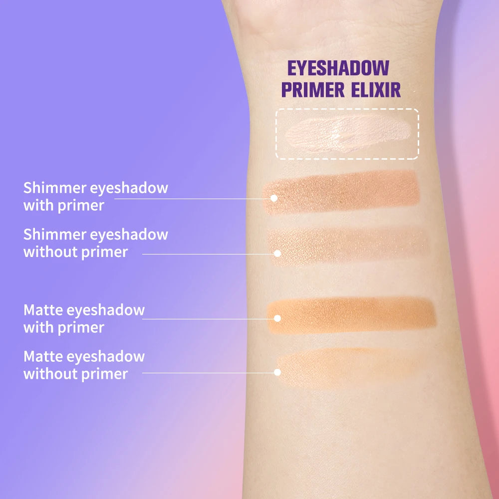 Eyeshadow Primer Elixir 8h Long Lasting Wear Uniform Color Development Smooth Blending Waterproof Light Gel Texture Eye Primer Oasis Select