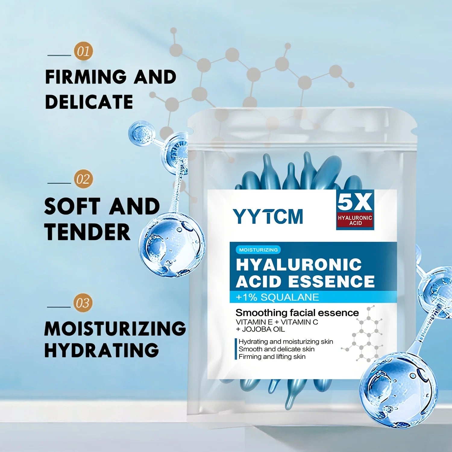 Hyaluronic Acid Moisturizing Capsule Essence – 30 Capsules Face Capsule Serum Oasis Select