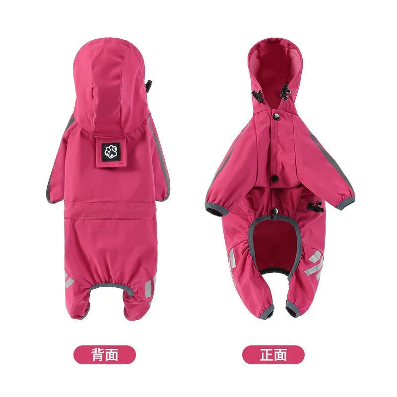 A Four-legged Waterproof Raincoat for Dogs, Large, Medium and Small-sized Pets, and A Pet Raincoat for Going Out on Rainy Days Oasis Select