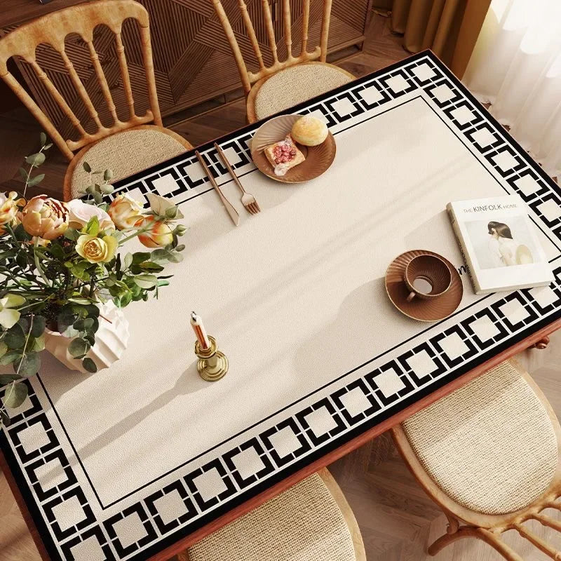 American Retro Tablecloth Waterproof Oil Resistant Scald Resistant and Washable Table Mat Premium Leather Coffee Table Cloth Oasis Select
