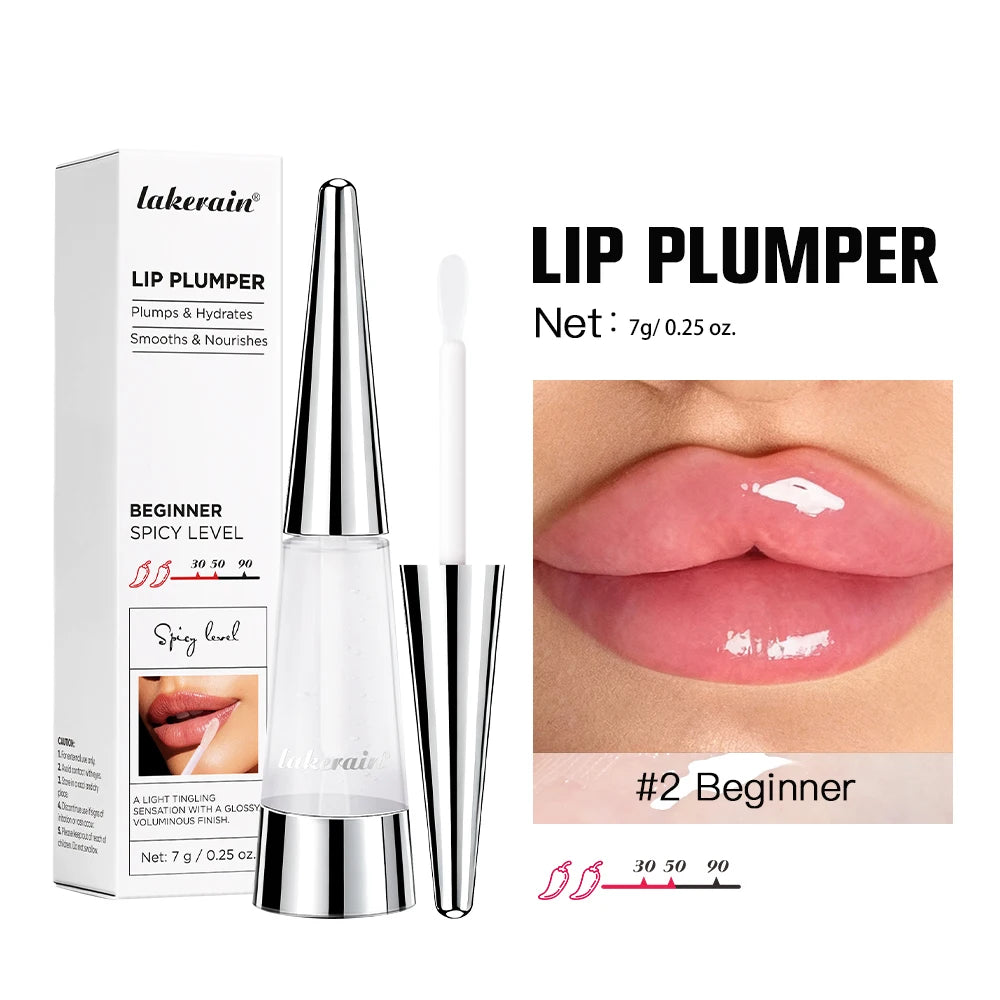 Instant Plumping & High Shine Lip Gloss Deep Hydrate Long-Lasting Moisturizing Lip Plumper Serum Sexy Lips Care Korean Makeup Oasis Select Color 2