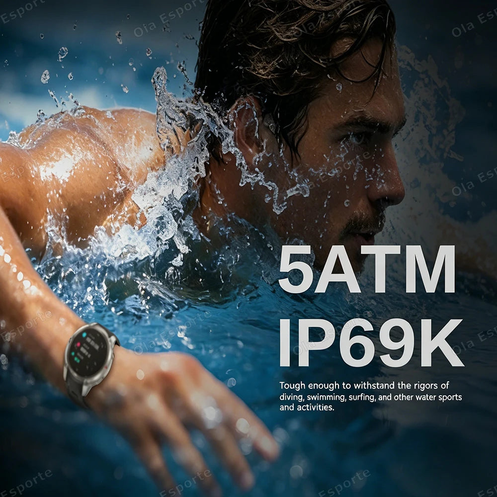 Ola Esporte GPS Smart Watch AMOLED 5ATM 170+ Sports HD Call