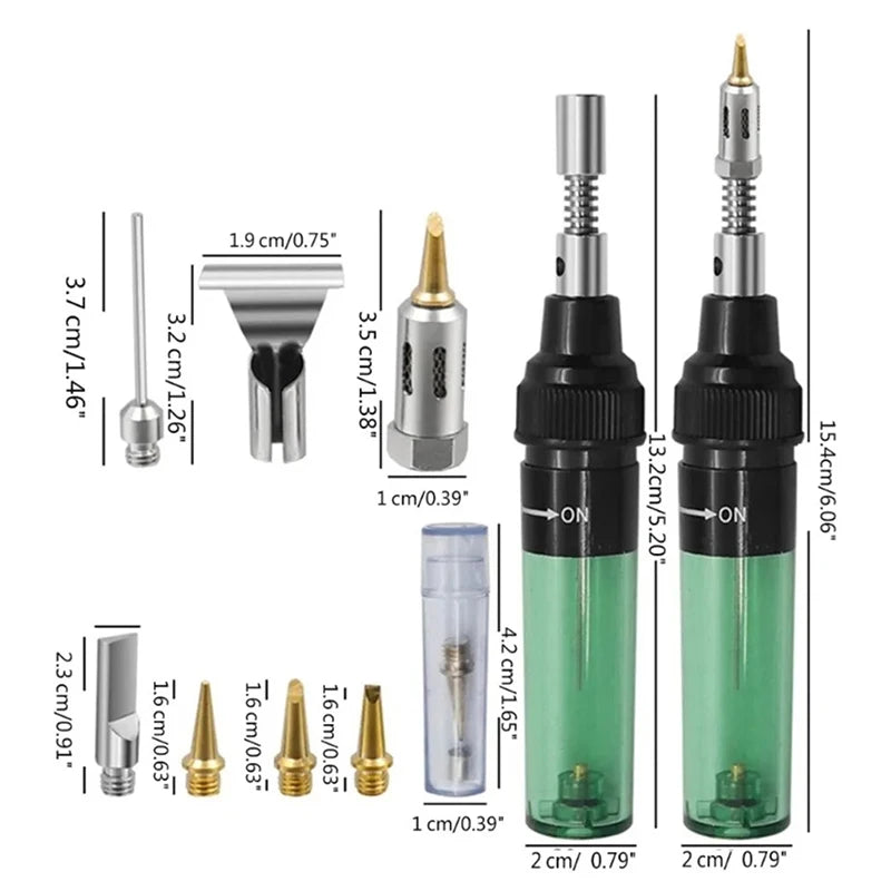 Hot Sale Portable Soldering Iron Kit 1300 Celsius Welding Pen Burner Blow Torch Gas Soldering Iron Cordless Butane Tip Tool Oasis Select
