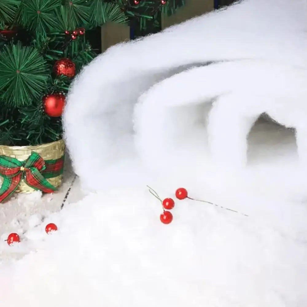 Artificial Christmas Snow Blanket – Fluffy Reusable Winter Mat