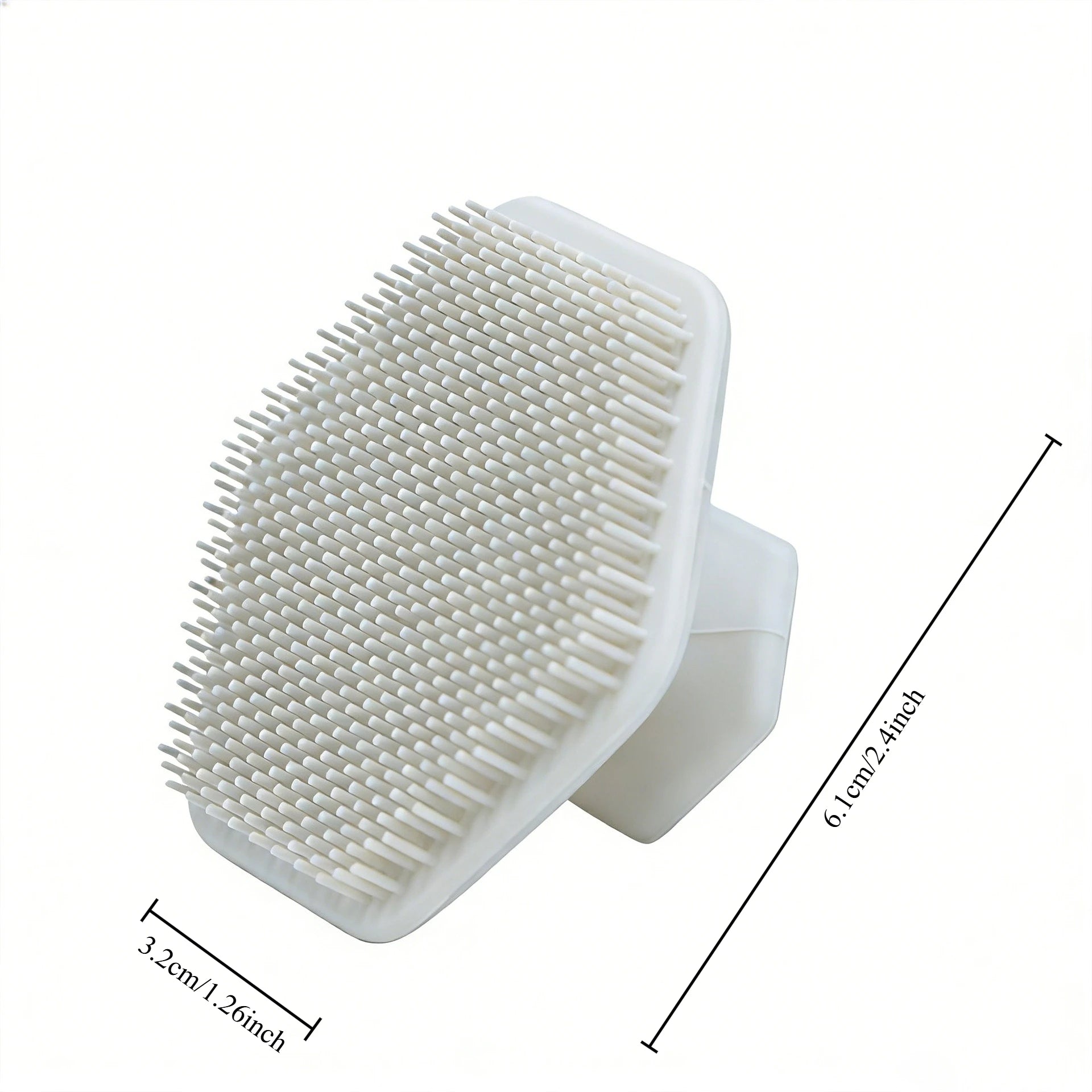 Soft Silicone Beard Shaving Brush with Finger Ring Grip Lathering Tool for Men's Facial Grooming & Shaving Oasis Select White