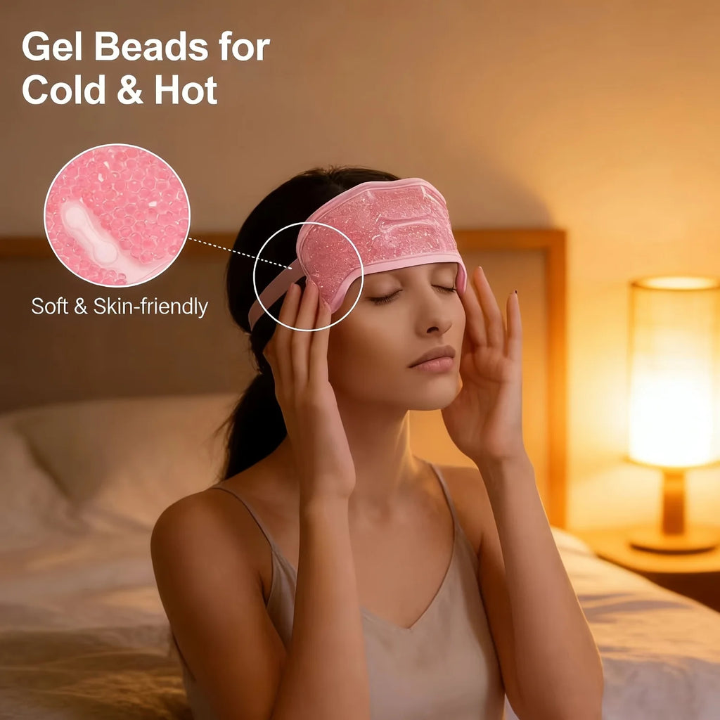 Reusable Gel Hat Type Ice Mask, Face Cold Compress Cooling Gel Headband Products, Physical Ice Massage Pillow Gel Oasis Select