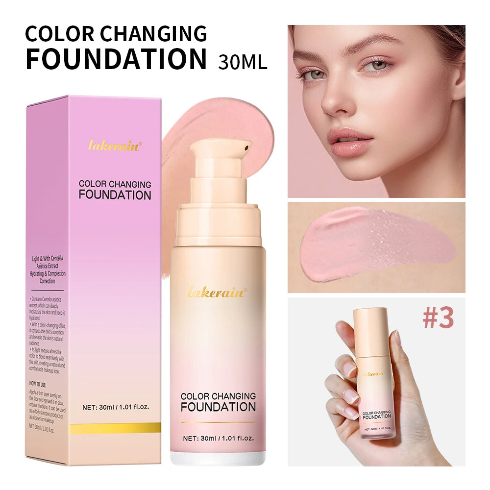 Liquid Foundation 4colors Effective Concealer Waterproof Sweat-resistant Foundations Long-lasting Even Skin Tone Makeup Cosmetic Oasis Select Color 3