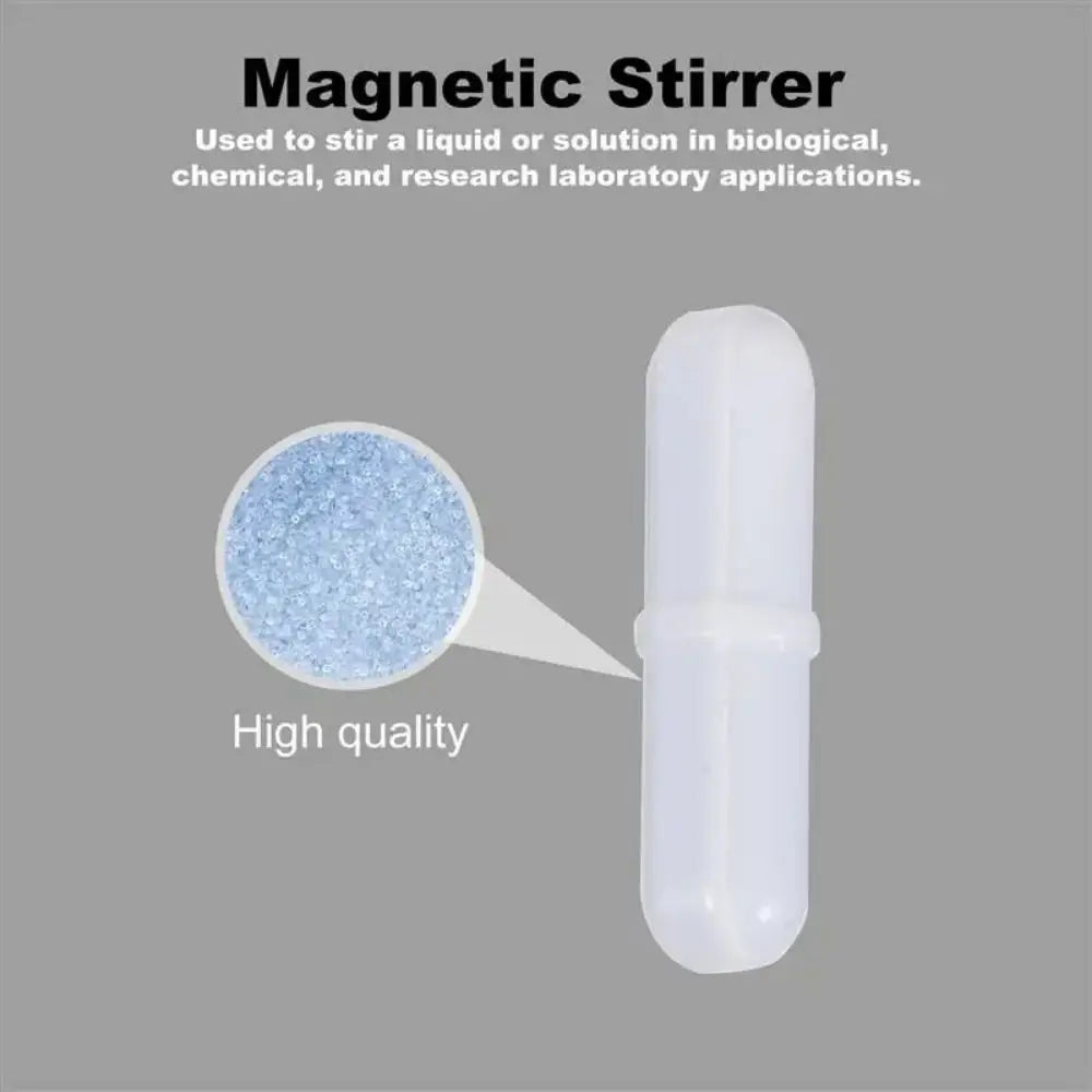 10Pcs PTFE Magnetic Stirrer Mixer White 6-15mm Magnetic Stir Bars Multi Size Easy To Clean Laboratory Stir Rod Lab Supplies Oasis Select