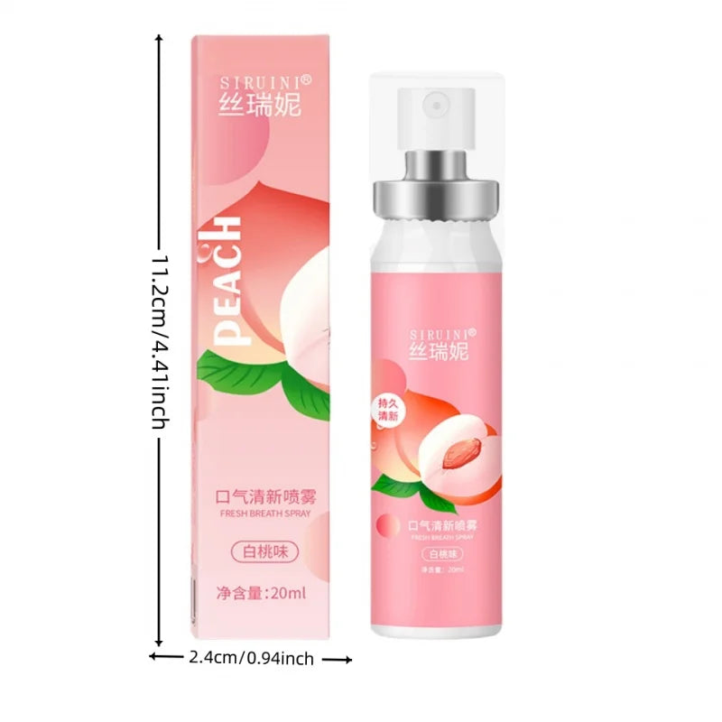 White Peach Oral Breath Spray 2×20ml | Fruity Fresh Mist