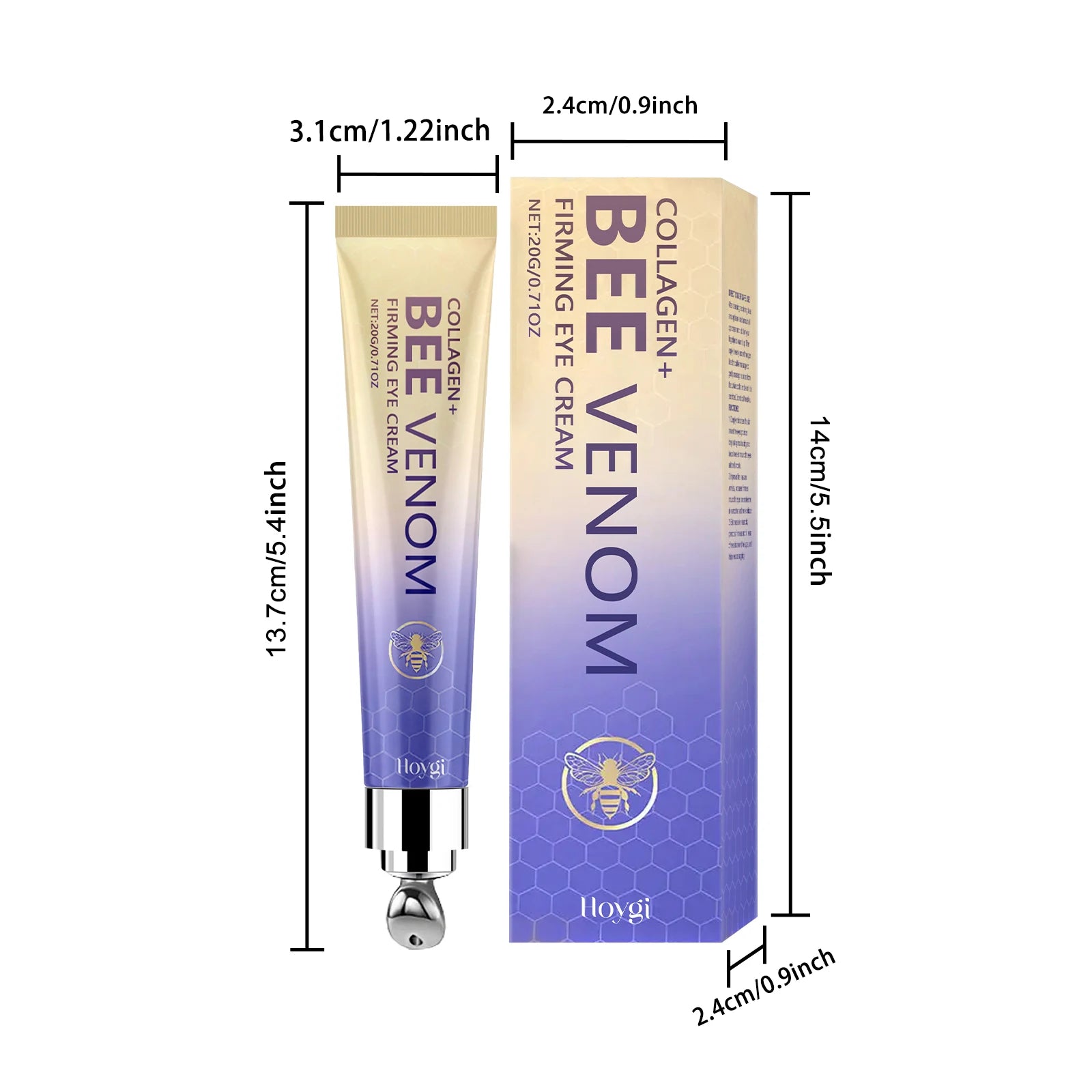 Hoygi Bee Venom Eye Cream – Firming, Anti-Aging & Dark Circles Anti-Aging Eye Cream Oasis Select 20g Boxed