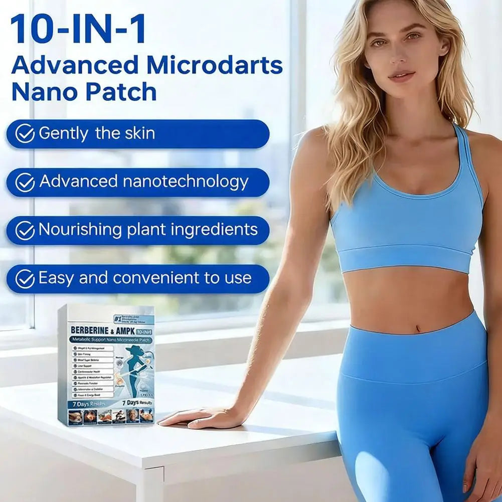 10-in-1 Nano Microneedle Patch Natural Gentle Patches Moisturizing Firming Skin Nano Microdarts Patches for Women Men ≤0.3mm Oasis Select