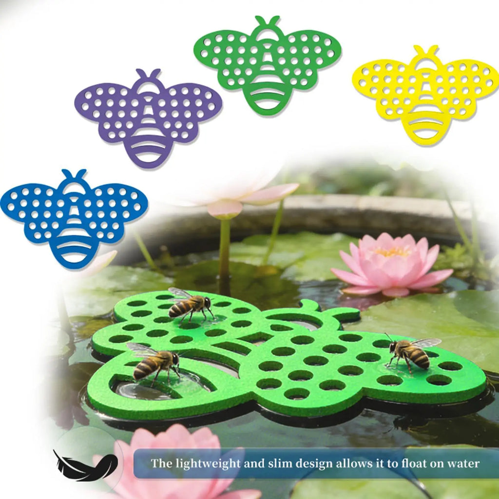 4Pcs Floating Bee Island Anti-Drowning Floating Bee Island Waterer Drinking Tray with Luring Cups for Beekeeping tools Oasis Select