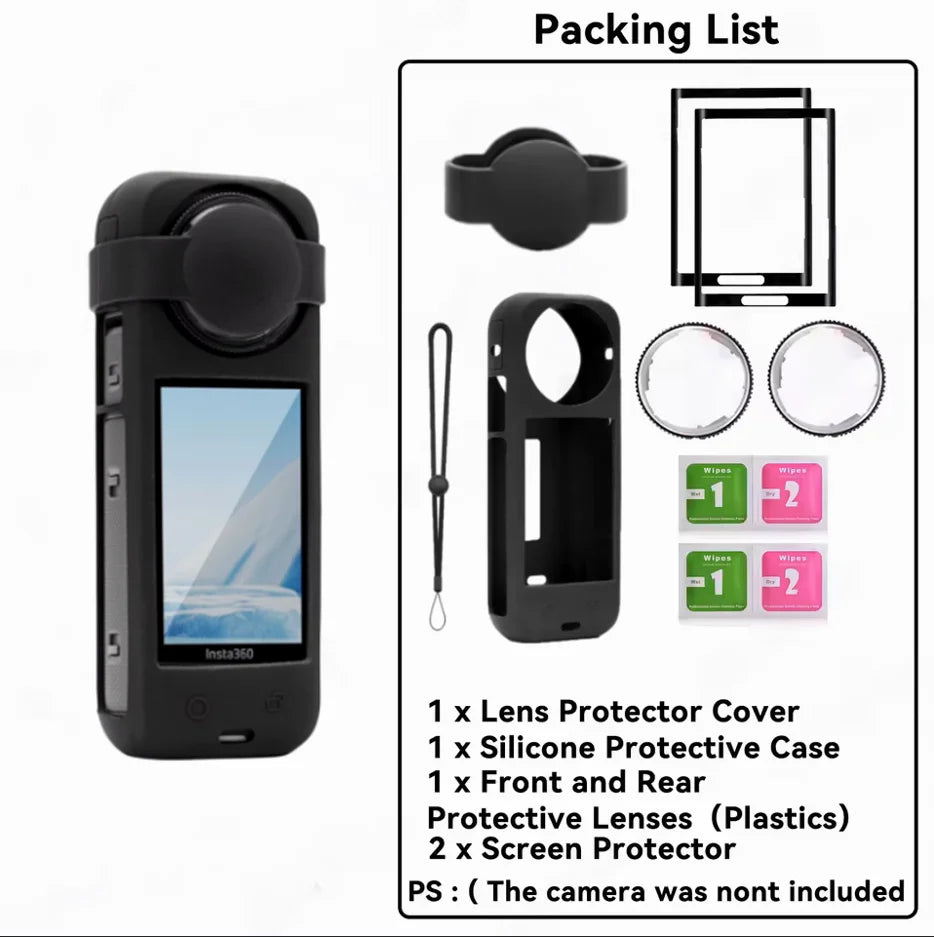 Insta360 X4 Accessories Kit – Lens Guards, Protector & Case