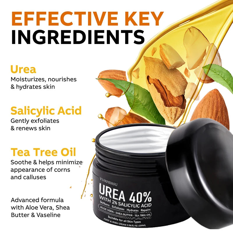 40% Urea Foot Cream – Deep Moisturizing for Dry Heels, 100g