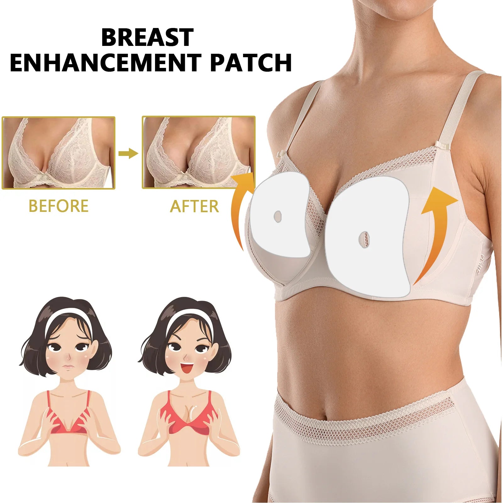 Breast Care Patch, Ginger Bust Enhancer Patch, Firming & Lifting Breast Patch for Fullness & Uplifting Natural Smooth Oasis Select