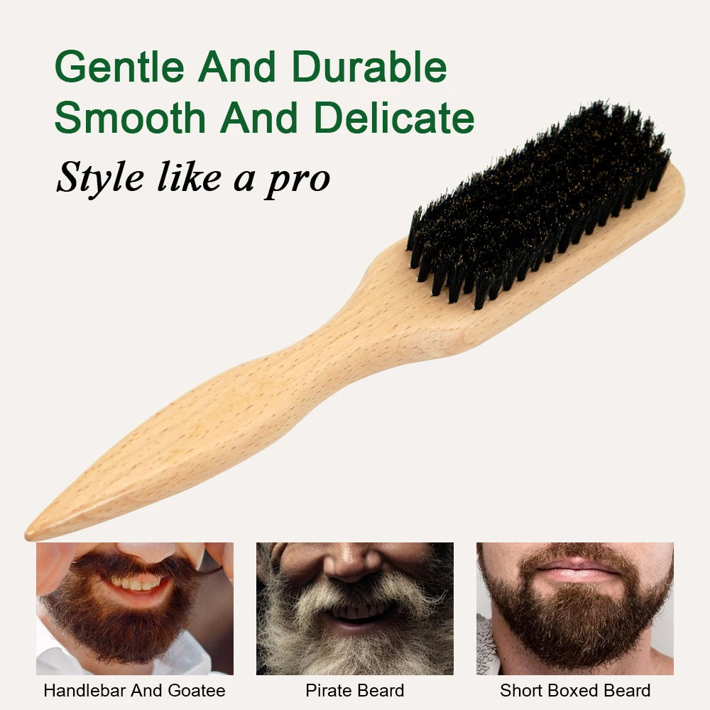 Wooden Bristle Hair Brush Set – All Hair Types | Detangle & Style Hair Brush Set Oasis Select