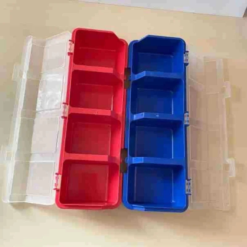 1Pcs Parts Storage Box Plastic Screw Organizer Box with 4 Compartment Tool Part Container Bin with Lid Display Storage Case Oasis Select