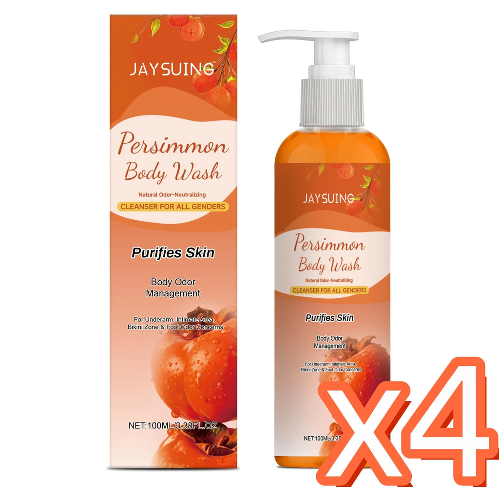 Persimmon Shower Gel Gentle Cleansing Deodorizing Exfoliating Maintain Skin Comfort Long Lasting Oil Control Fragrant Body Wash Oasis Select 100ml boxed x 4pcs Moisturizing