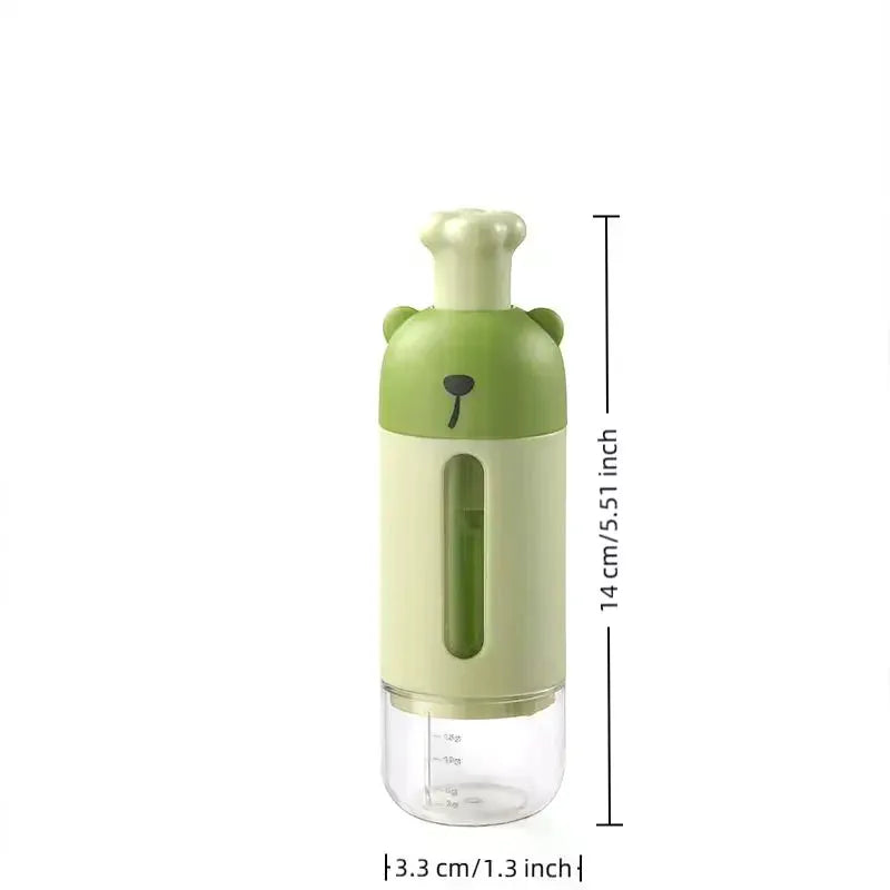 Quantitative Salt Shaker Push Type Metering Salt Dispenser Sugar Bottle Canister Moisture-Proof Kitchen Storage Oasis Select