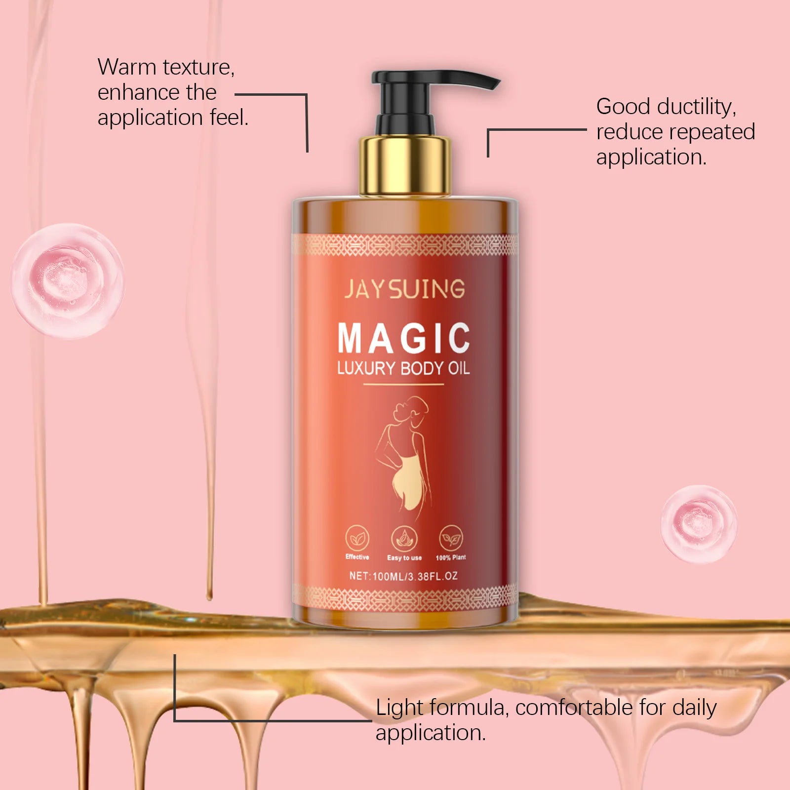 Firming Oil Skin Tightening Anti-Aging Refreshing Abdomen Thigh Improve Elasticity Hydrate Anti Cellulite Massage Oil Oasis Select