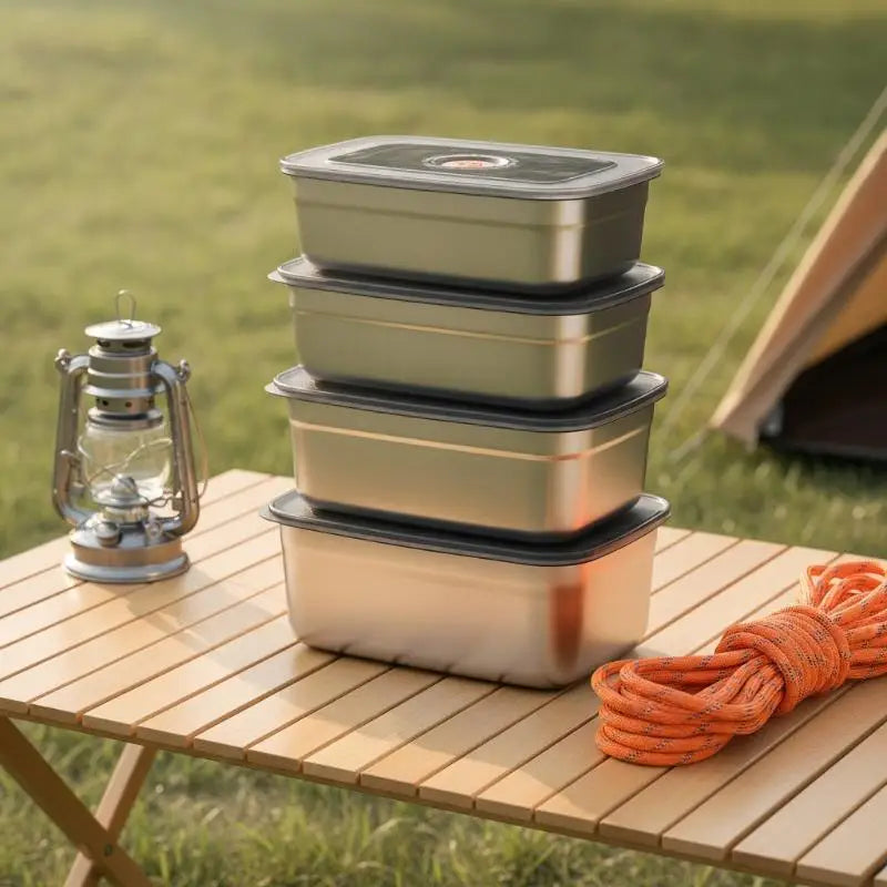 HOUKEA SUS316 Stainless Steel Airtight Bento Lunch Box