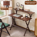 Folding table Rectangle desk Computer table Bedroom Home bedside table Desk worktable Small apartment dining table Oasis Select Walnut S 100