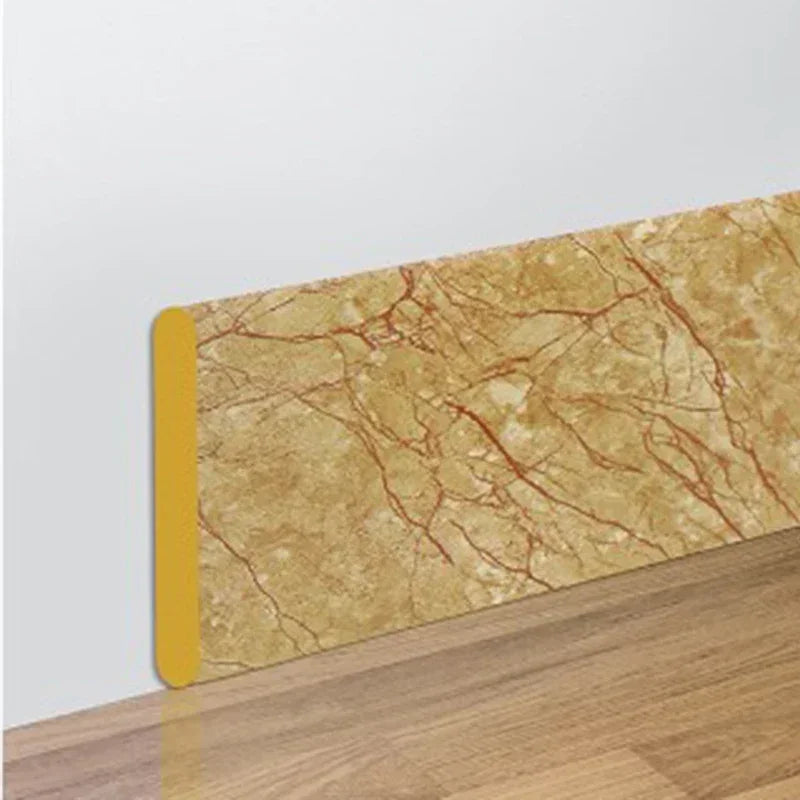 2M Waterproof Enclosure Self Adhesive Skirting Line 3D Wall Sticker Thickened Anti-collision Decoration Corner Line Oasis Select Gold agate 2m