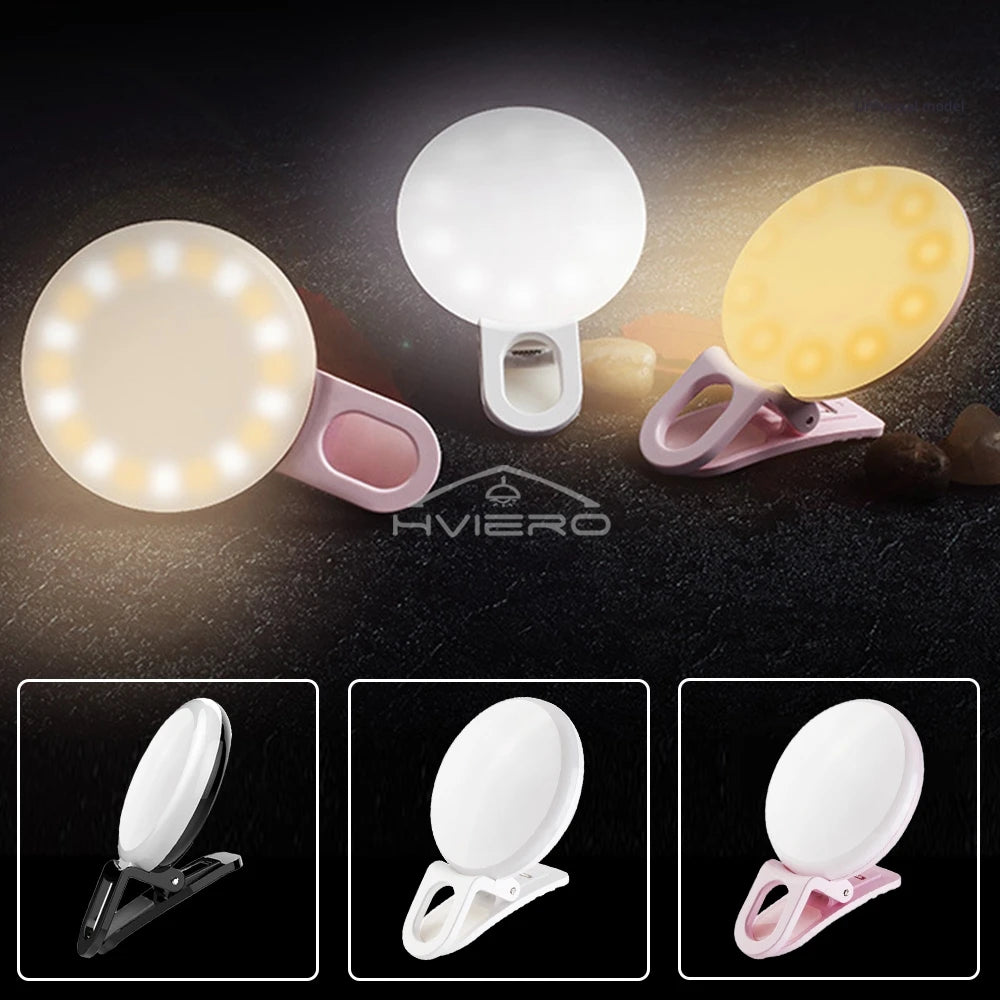 Mini LED Clip-On Phone Fill Light | Selfie & Streaming
