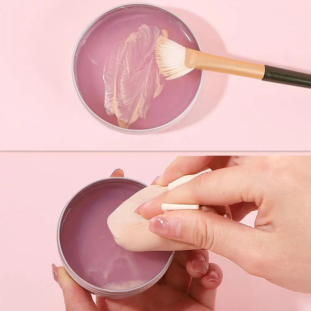 Makeup Brush Cleaner Soap /Silicone Mat, Deeply Cleans Cosmetic Color Removal for Synthetic & Natural Makeup Brushes & Sponges Oasis Select
