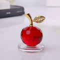 3D Crystal Apple Ornament Diamond Apple Craft Souvenir Home Living Room Desktop Decoration Car Ornaments Fruit Figurines Gift Oasis Select Red