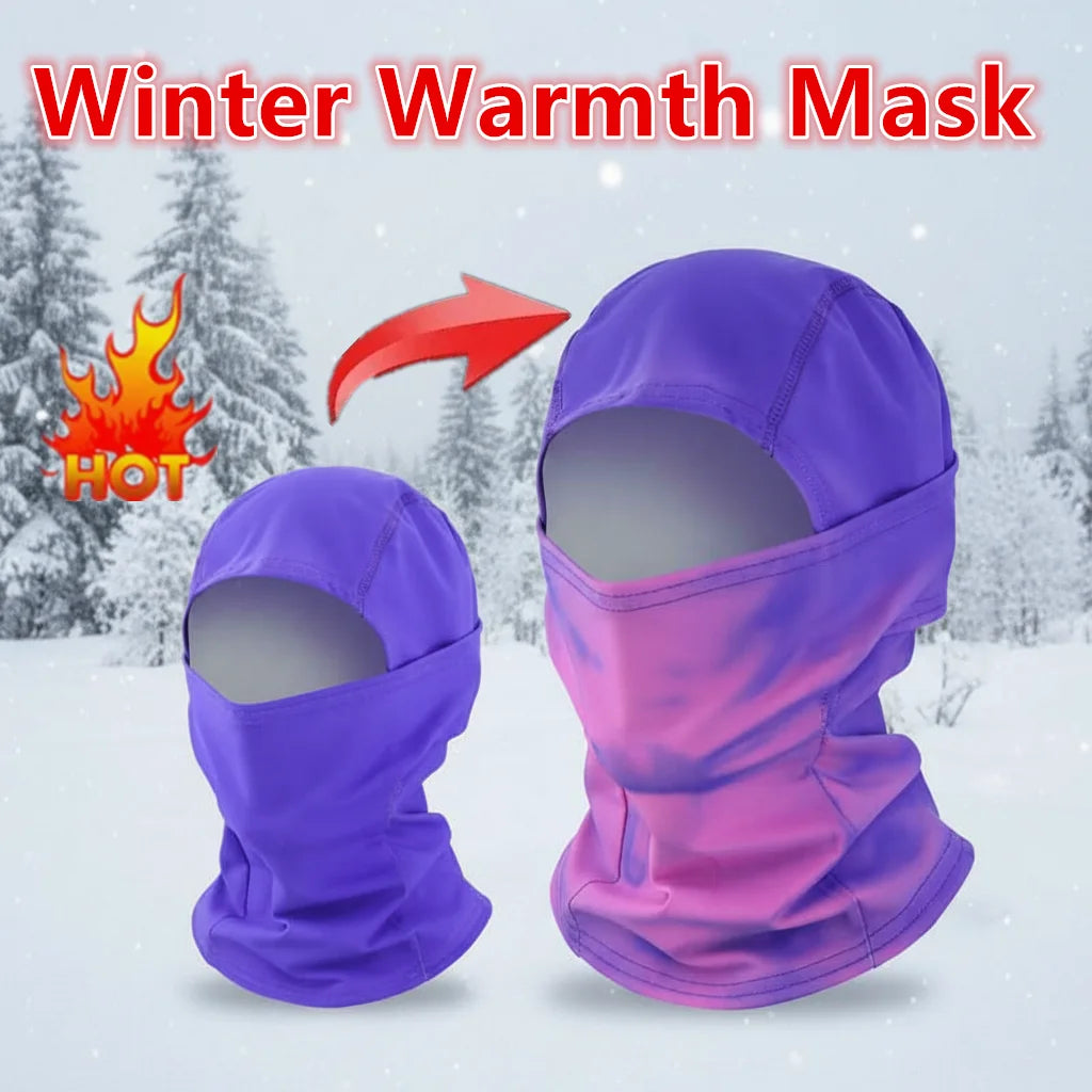 NEW Winter Warmth Temperature Sensitive Breathing Color Changing Balaclava Mask Outdoor Headgear Gradient Color Changing Thermal Oasis Select