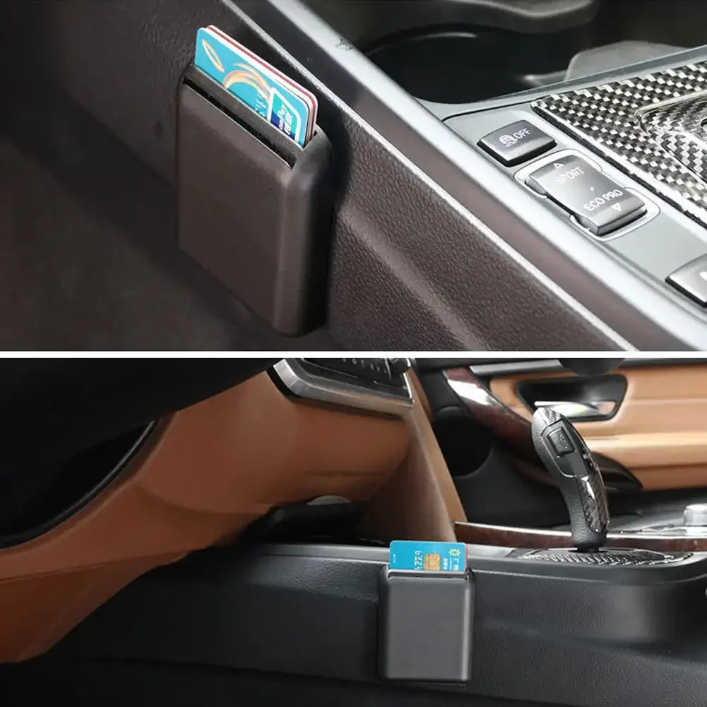 Multifunction Car Organizer Auto Seat Crevice Card Ticket Storage Box Bracket Stand Universal Car Accessories Interior 6.8x8.5cm Oasis Select
