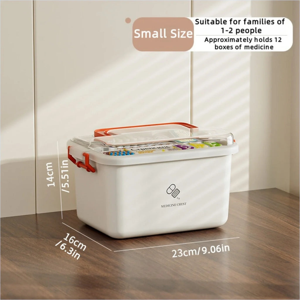 Large Portable Medicine Organizer Box Multifunctional First Aid Storage with Dividers for Pills/Drugs Household Medical Kit Oasis Select Small Red