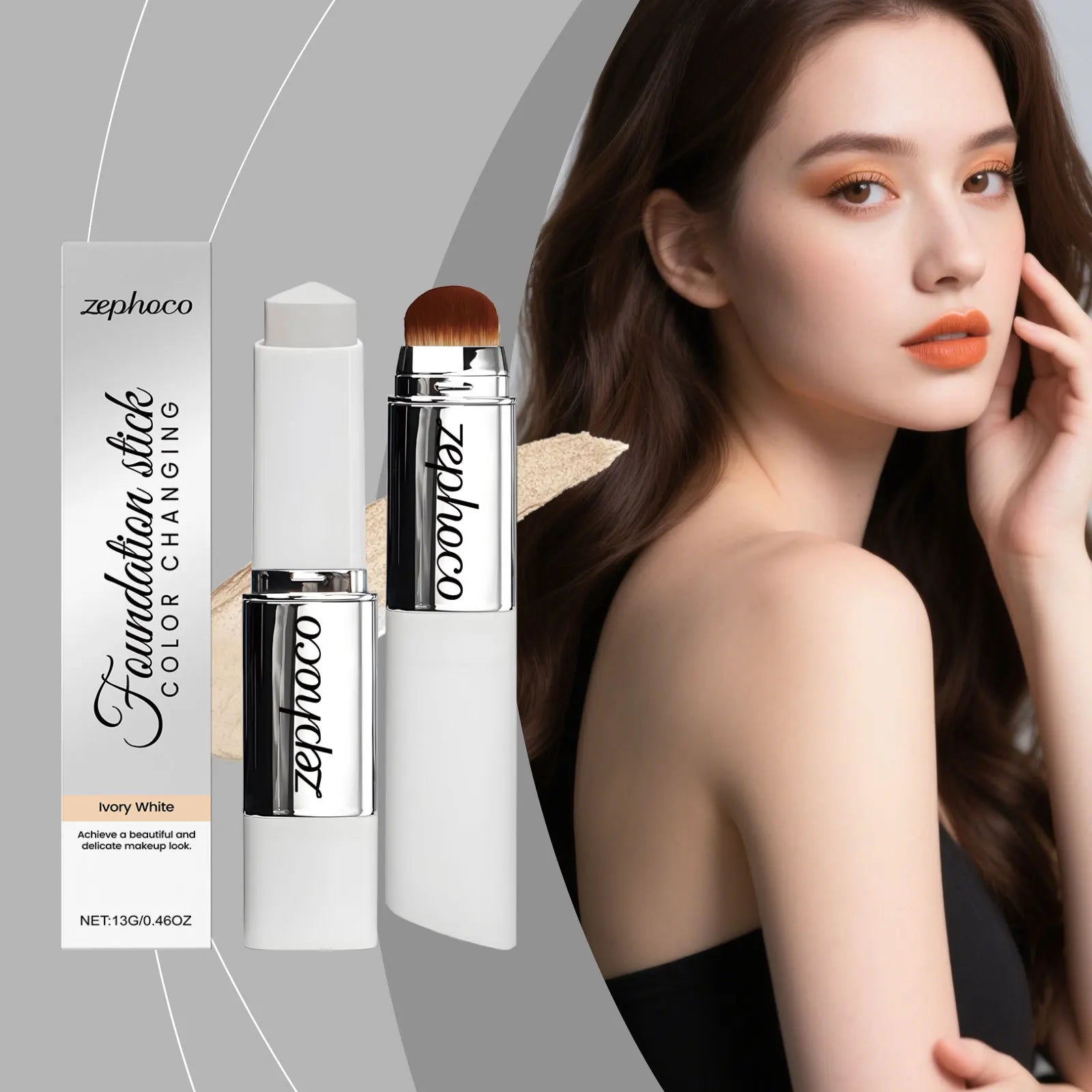 2-in-1 Color-Changing Foundation Stick & Concealer | Matte Foundation Concealer Stick Oasis Select