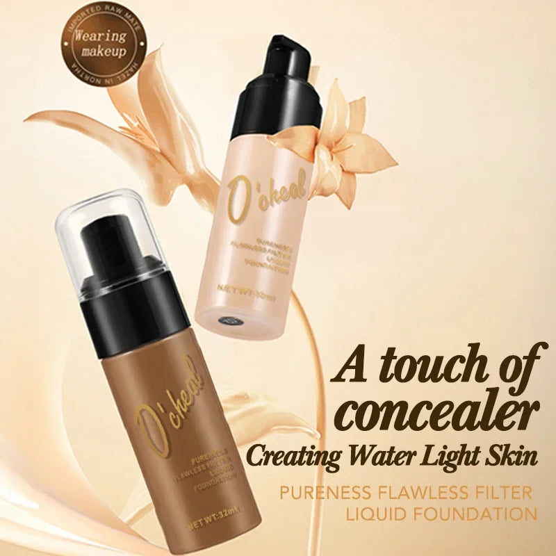 OCHEAL Full Coverage Liquid Foundation BB Cream – Dark Skin