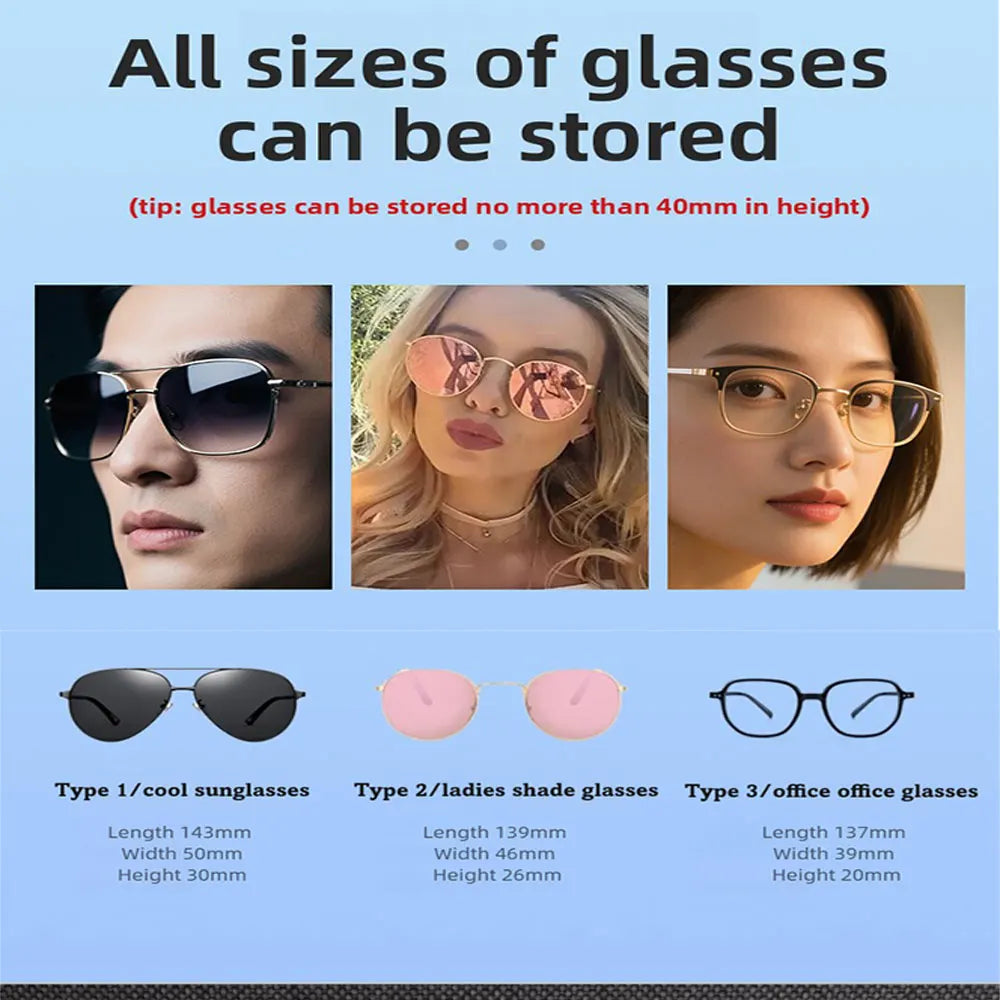 Car Sun Visor Glasses Case | Sunglasses Holder for Any Car