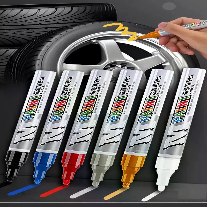 1Pcs Waterproof Marker Paint Pen Vehicle Touch-Up Paint Tyre Oily Markers Quick Drying Signature Pen Stationery Supplies Oasis Select