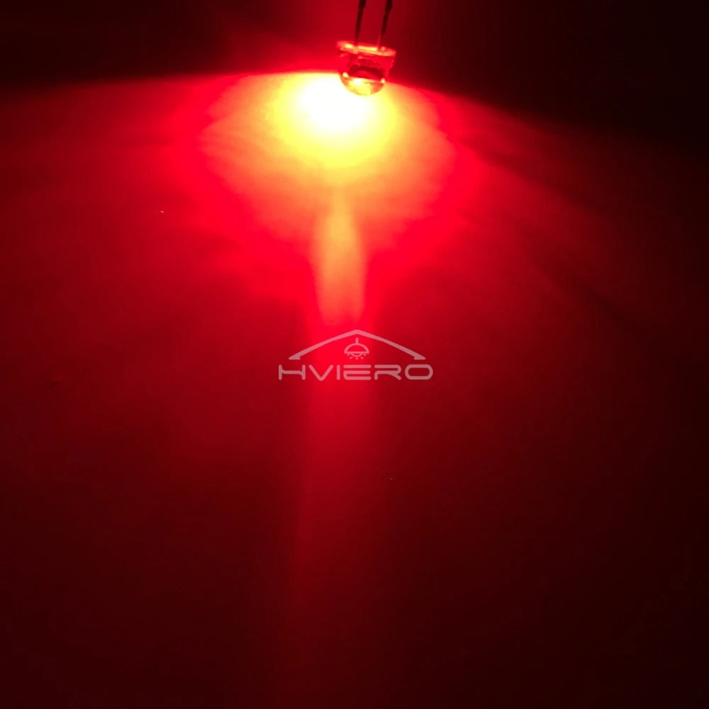 5mm Straw Hat LED Diodes 100/200pcs – 9 Colors, Ultra Bright