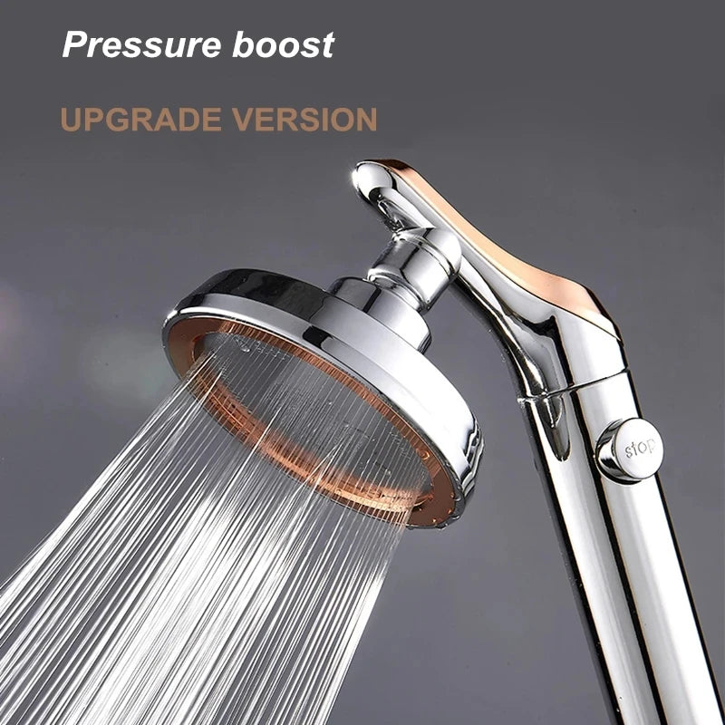 Shower Head Bathroom Rotating High Pressure Water Saving Handheld Shower Head Adjustable Stop Button Water Rain Shower Heads Oasis Select