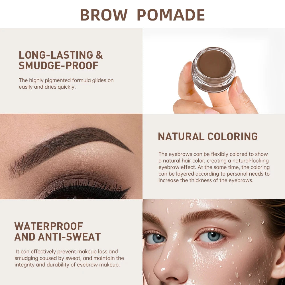 Wild Eyebrow Cream Smooth Styling Eyebrow Pomade Setting Eyebrow Wax Smudge Proof Eyebrow Dye Cream Oasis Select