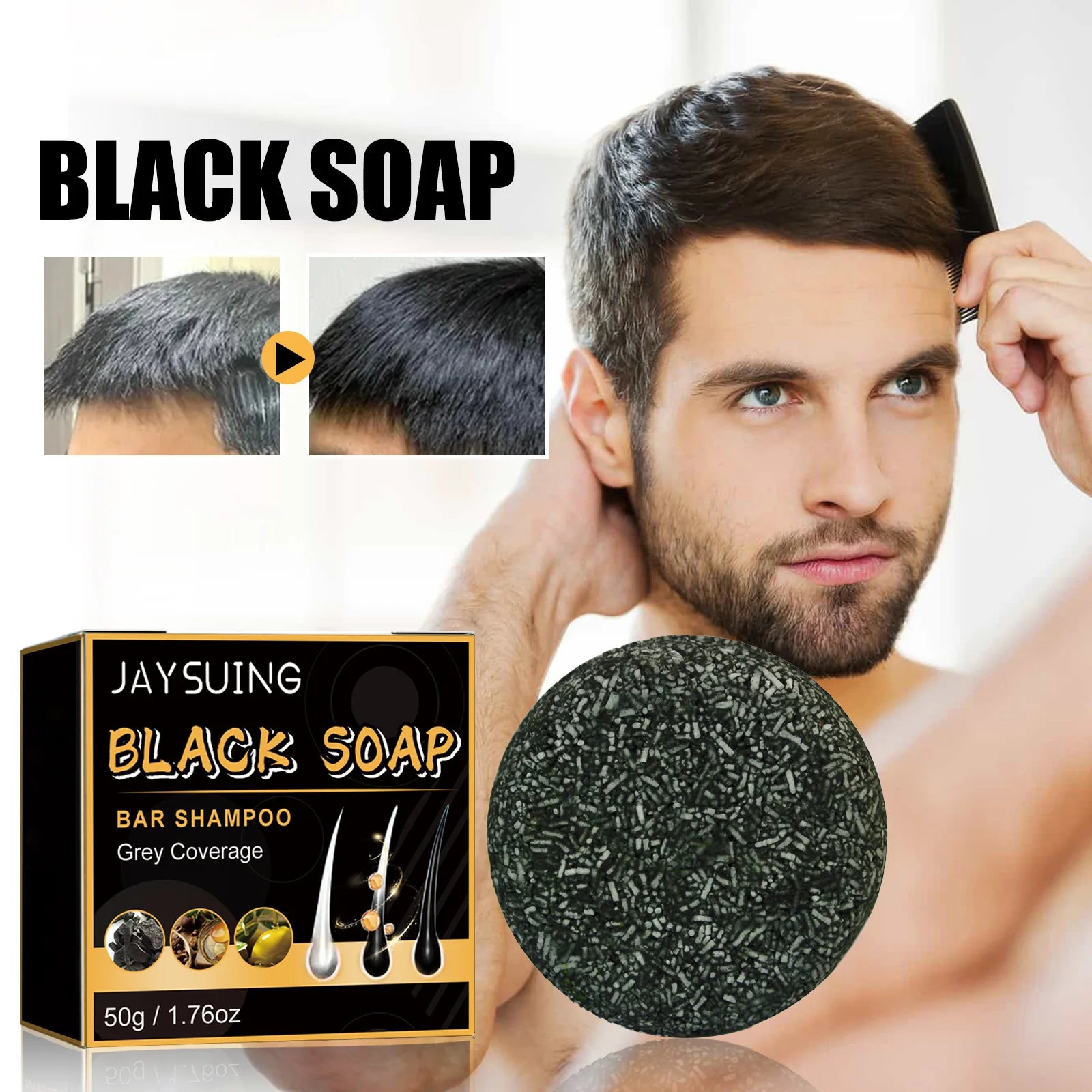 Polygonum Multiflorum Solid Shampoo Bar – Anti-Dandruff 50g Solid Shampoo Bar Oasis Select
