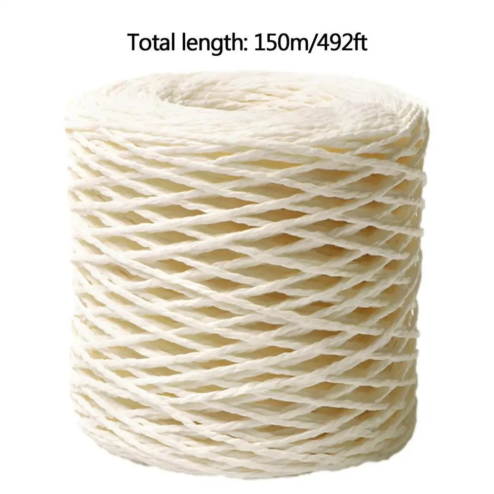 150m Natural Raffia Straw Yarn For Knitting Crocheting Paper Threads DIY Handmade Summer Sunhat Beach Bag Oasis Select Beige