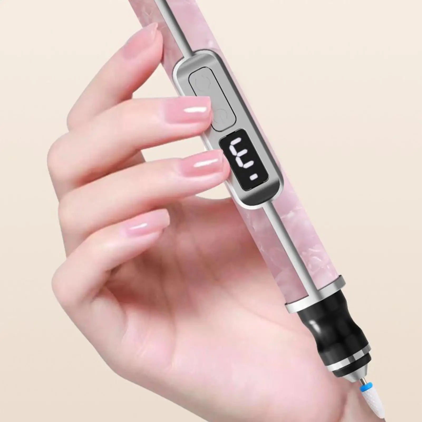 Nail Drill 3 Speeds Fingernail Polishing File Portable Rechargeable Foot Callus Remover for Women Girls Men Toenail Thick Nails Oasis Select