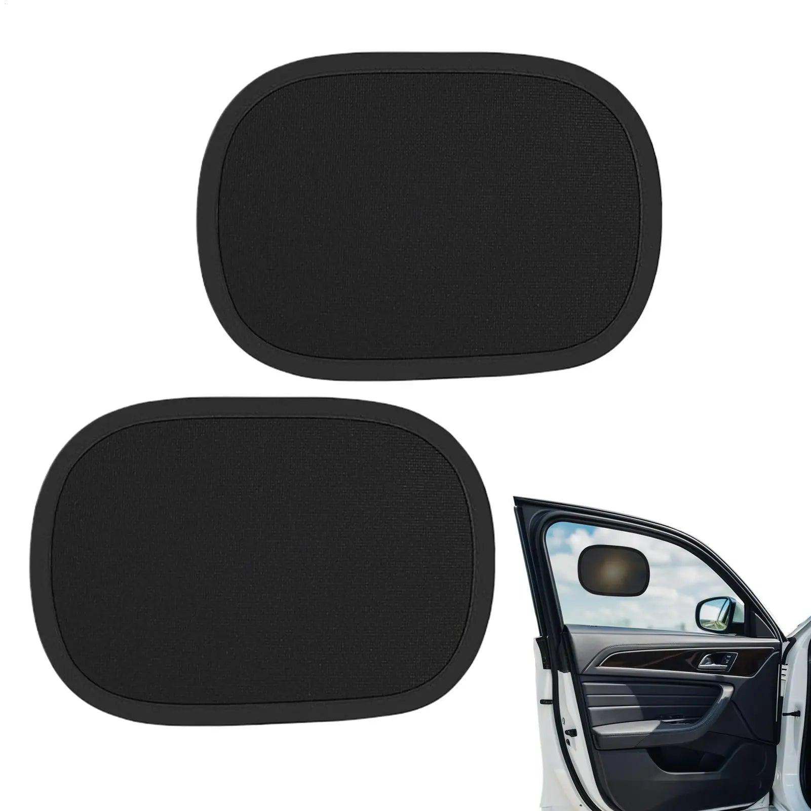 2Pcs Car Window Sun Shade Electrostatic Sun Visor for Car Side Window Sun Shade Curtains Anti-Glare UV-Blocker Sun Protection Oasis Select