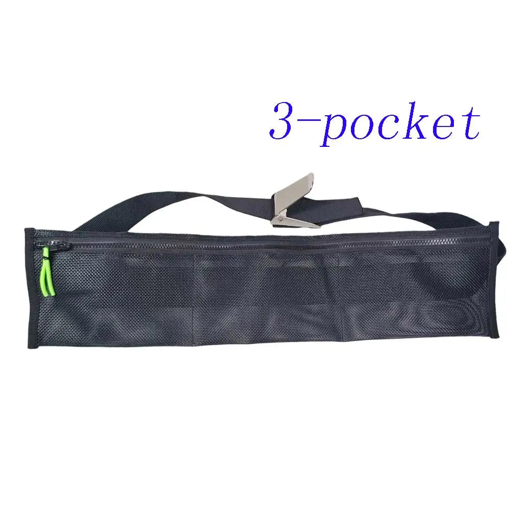 Scuba Diving Weight Pouch Belt with 3/4 Pockets Lead Weight Mesh Bag Zipper Pockets & 316SS Buckle for Spearfishing Freediving Oasis Select 3P