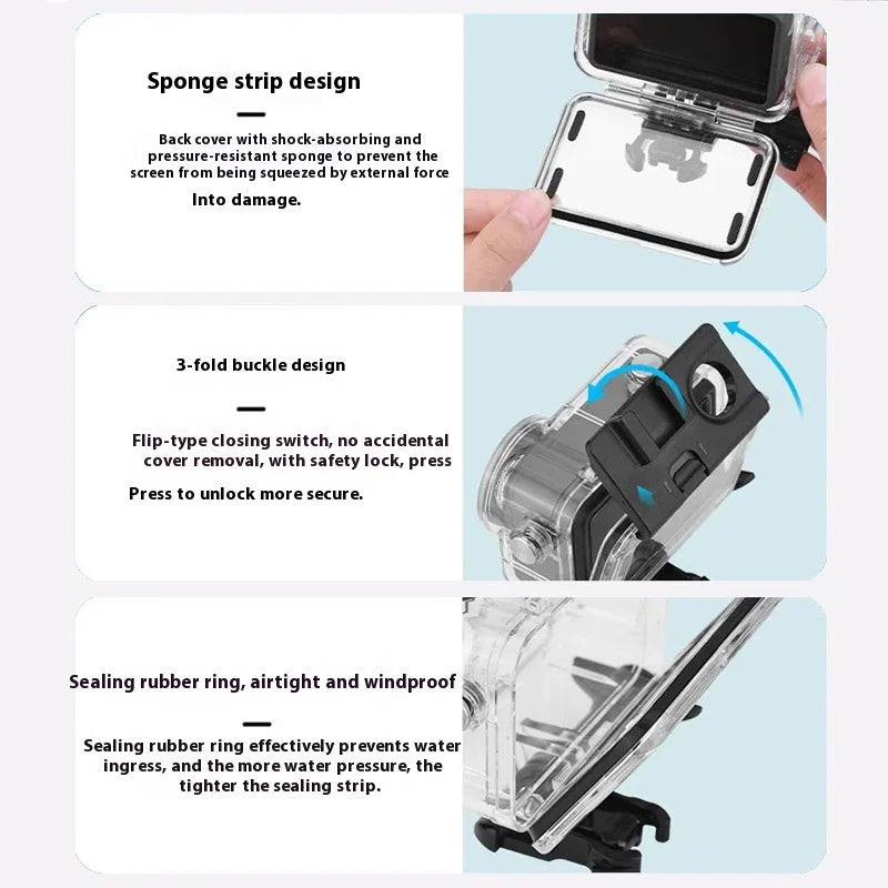 Action Camera Diving Housing DJI Osmo 5Pro 4 3 Water-resistant 60 Oasis Select