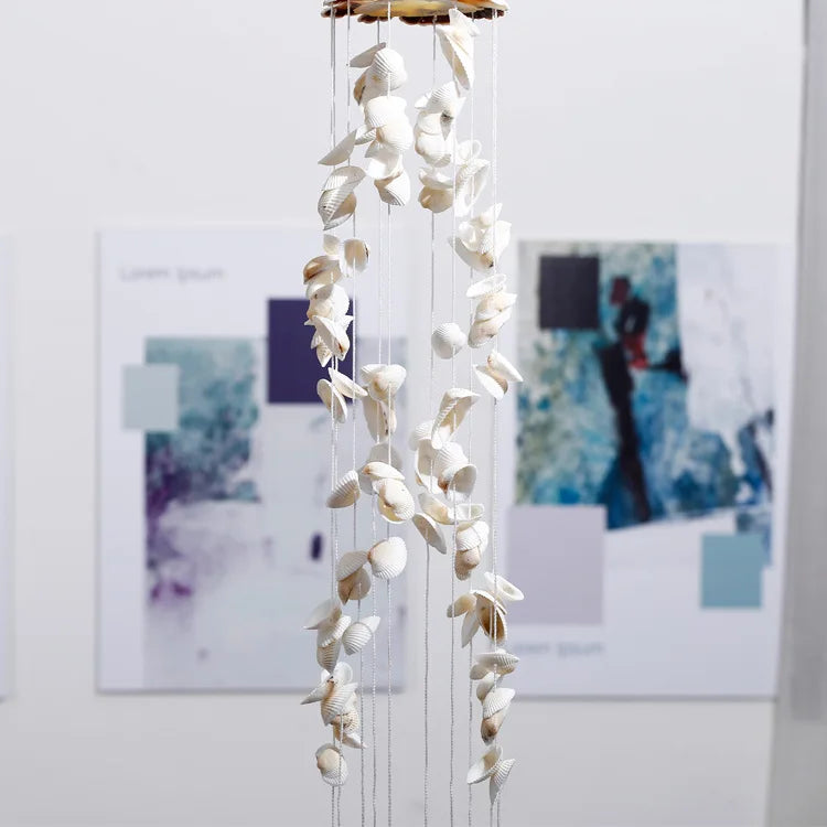 Colorful Shell Exquisite Japanese 19-piece Double Dragon White Wind Chime V2623 Fashionable Accessory Oasis Select 10 branches white shell